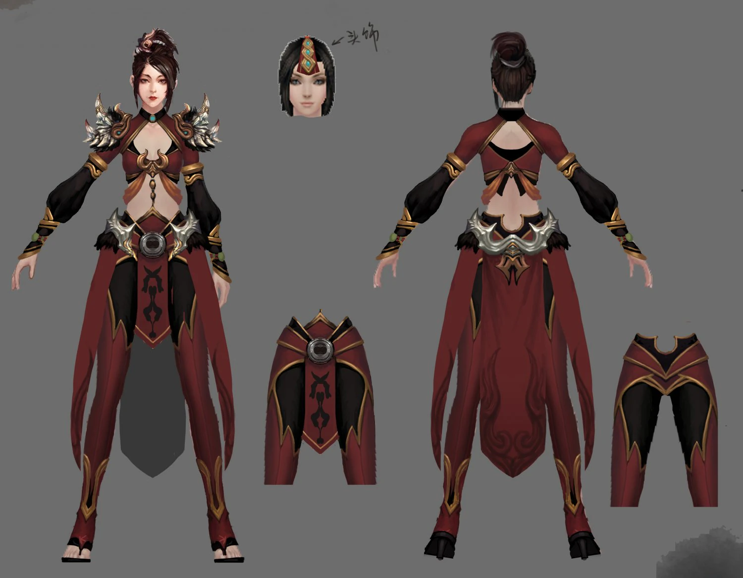 light armor set - female 16 3D Model .c4d .max .obj .3ds .fbx .stl .blend 