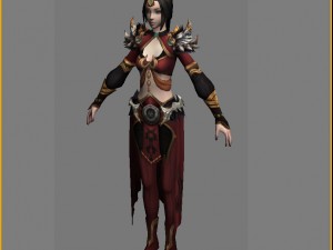 light armor set - female 16 Model 3D