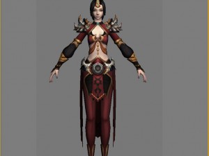 light armor set - female 16 Model 3D