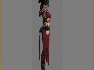 light armor set - female 16 Model 3D
