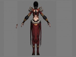 light armor set - female 16 Model 3D