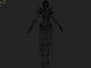 light armor set - female 16 Model 3D