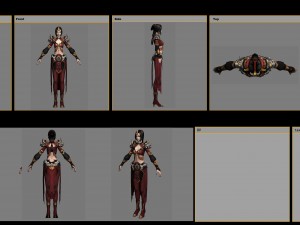 light armor set - female 16 Model 3D