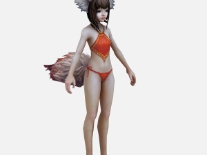 little fox girl 3Dモデル
