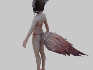 little fox girl Model 3D
