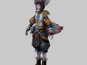 little fox girl - cloth set 01 3D Model