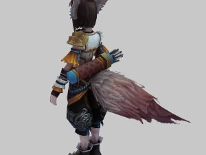 little fox girl - cloth set 01 3D Model