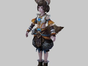 little fox girl - cloth set 02 3D Model