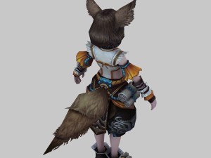 little fox girl - cloth set 02 3D Model