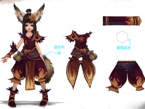 little fox girl - cloth set 03 3D-Modell