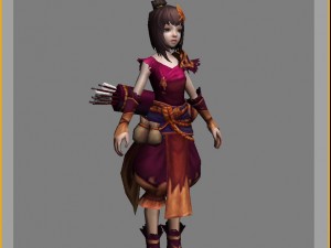 little fox girl - cloth set 03 Model 3D