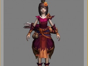 little fox girl - cloth set 03 Model 3D