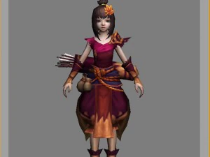 little fox girl - cloth set 03 3D Model