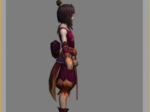 little fox girl - cloth set 03 3D Model