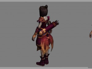 little fox girl - cloth set 03 Model 3D