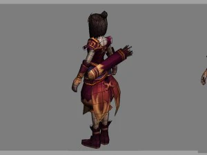 little fox girl - cloth set 03 3D Model