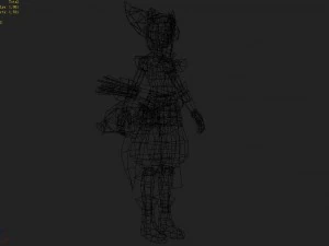 little fox girl - cloth set 03 3D Model