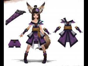 little fox girl - cloth set 04 3Dモデル