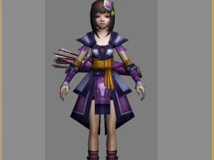 little fox girl - cloth set 04 3D Model