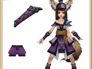 little fox girl - cloth set 04 3D Model