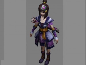 little fox girl - cloth set 04 3D Model