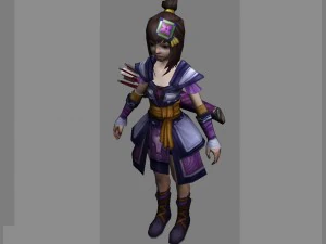 little fox girl - cloth set 04 3D Model