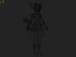 little fox girl - cloth set 04 3D Model
