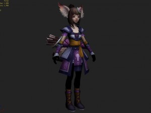 little fox girl - cloth set 04 3D Model