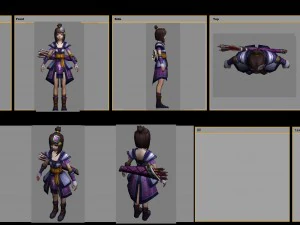 little fox girl - cloth set 04 3D Model