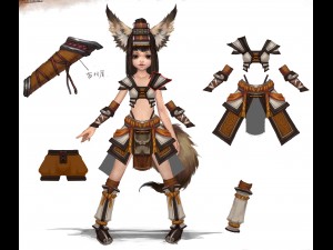little fox girl - cloth set 05 3D-Modell
