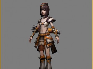 little fox girl - cloth set 05 Model 3D
