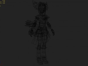 little fox girl - cloth set 05 Model 3D