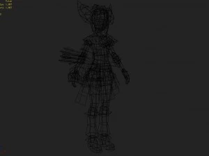 little fox girl - cloth set 05 3D Model
