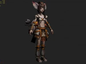 little fox girl - cloth set 05 3D Model