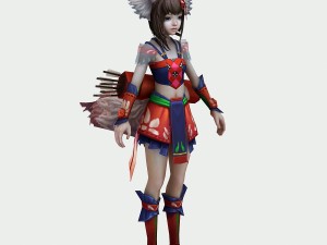 little fox girl - cloth set 07 3D Model