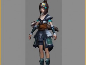 little fox girl - cloth set 07 Model 3D