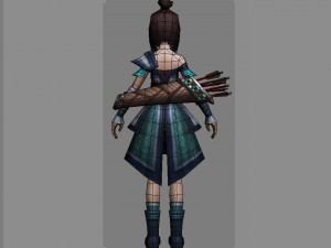 little fox girl - cloth set 07 Model 3D