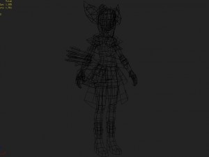 little fox girl - cloth set 07 Model 3D