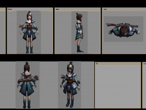 little fox girl - cloth set 07 Model 3D
