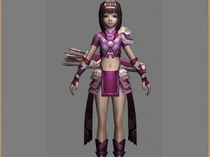 little fox girl - cloth set 09 3D Model