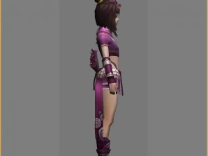 little fox girl - cloth set 09 3D Model