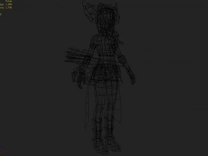 little fox girl - cloth set 09 3D Model