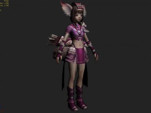 little fox girl - cloth set 09 3D 모델