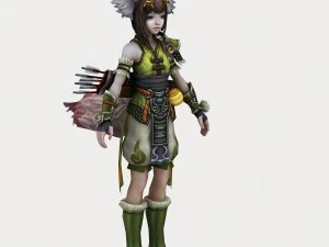 little fox girl - armor set 01 3D Model