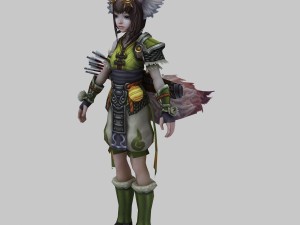 little fox girl - armor set 01 3D Model