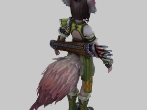 little fox girl - armor set 01 3D Model