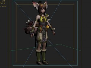 little fox girl - armor set 01 3D Model