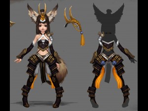 little fox girl - armor set 02 3D-Modell