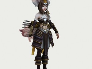 little fox girl - armor set 02 Model 3D