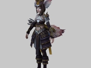 little fox girl - armor set 02 Model 3D